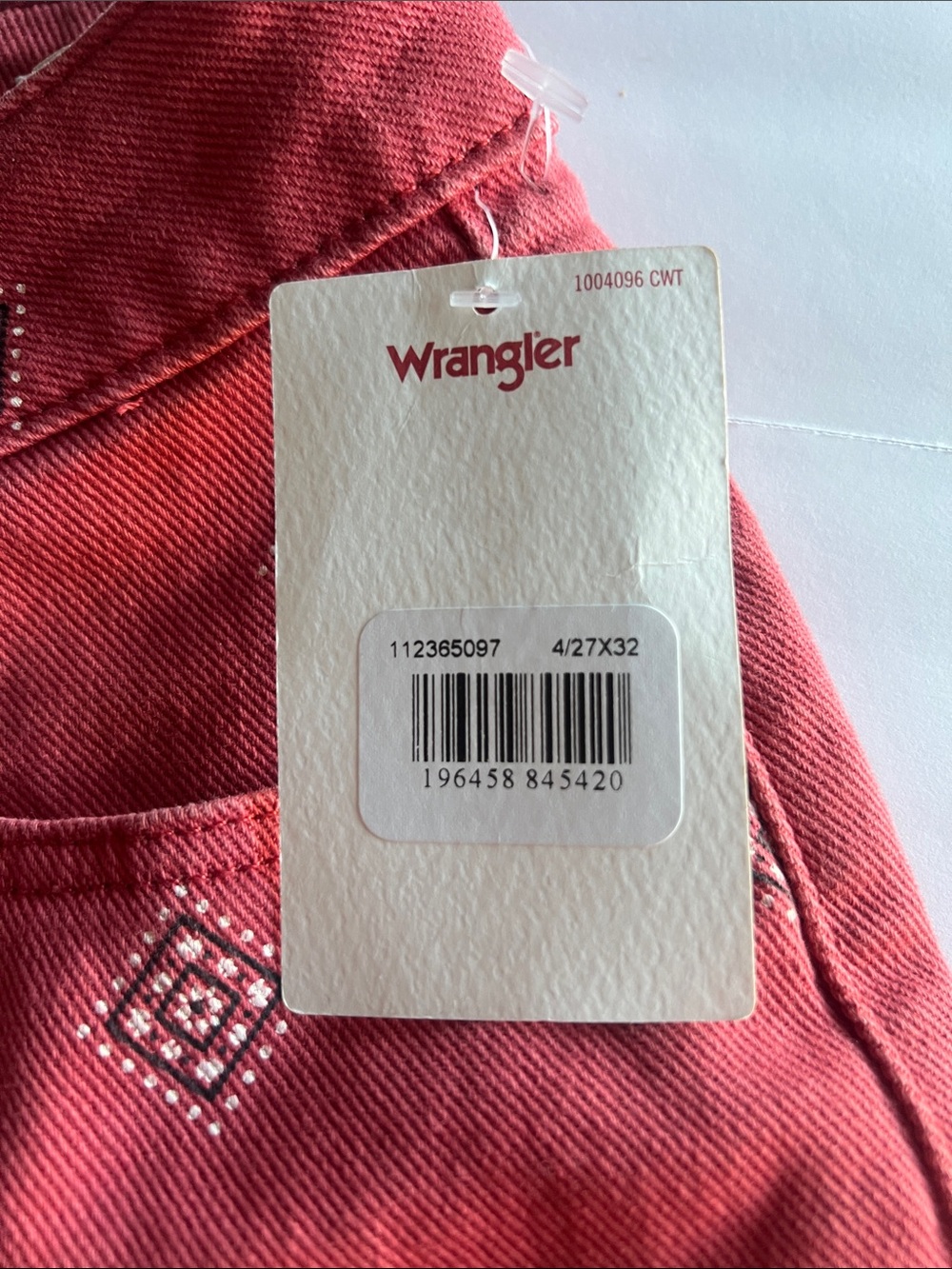 NWT Wrangler Women's High Rise Bold Boot Jean Red Diamond Bay 4/27 x 32 - Picture 14 of 17